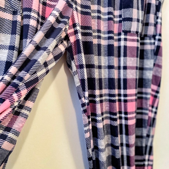 Pink and Navy warm Fleece PJ Set NWOT - Picture 4 of 8